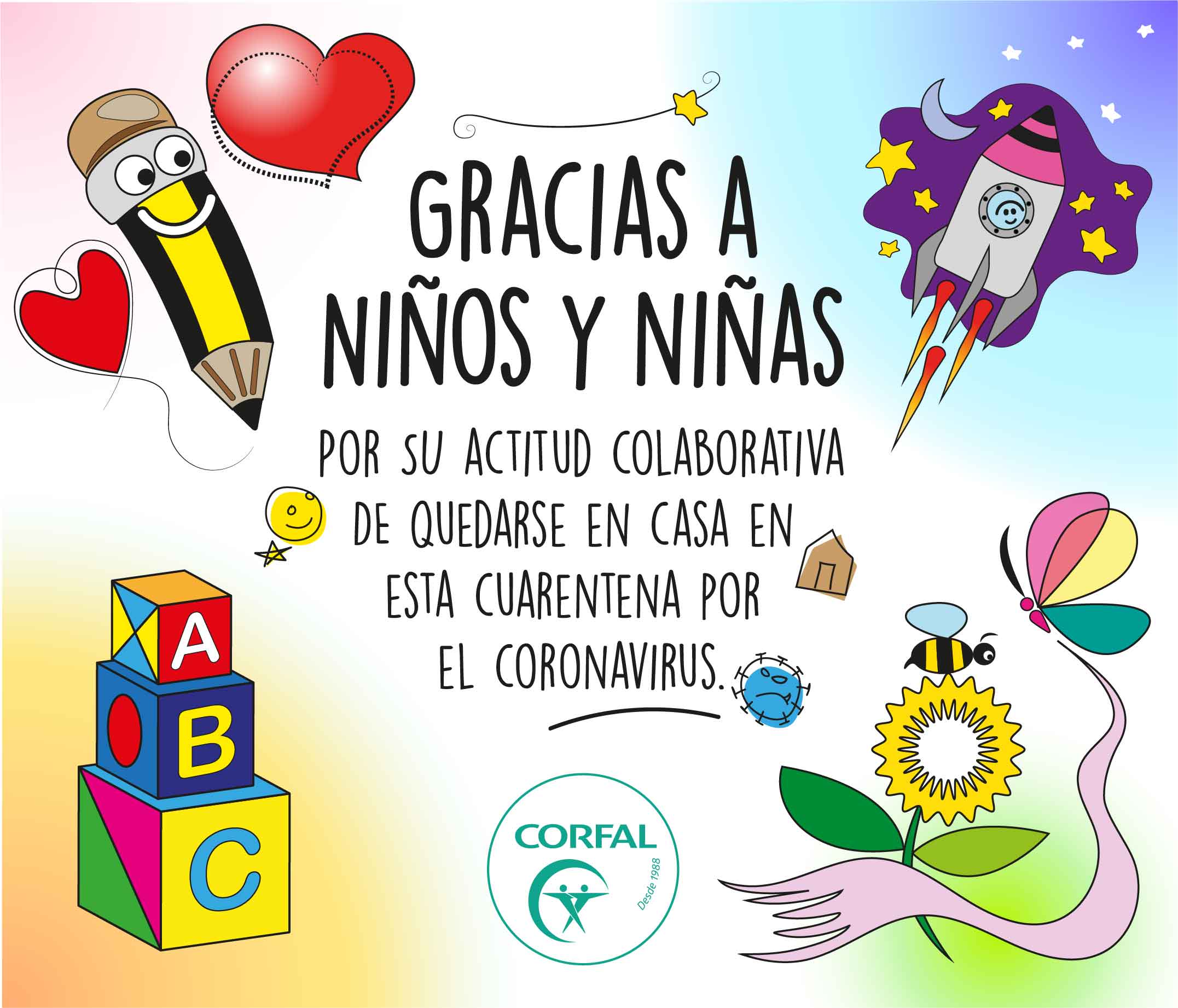 CORFAL celebra Día de la Niñez con un reconocimiento social a NNA en Cuarentena