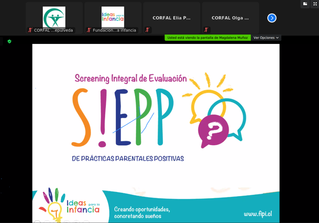 Profesionales CORFAL participaron de capacitación de Fundación Ideas Para La Infancia sobre SIEPP