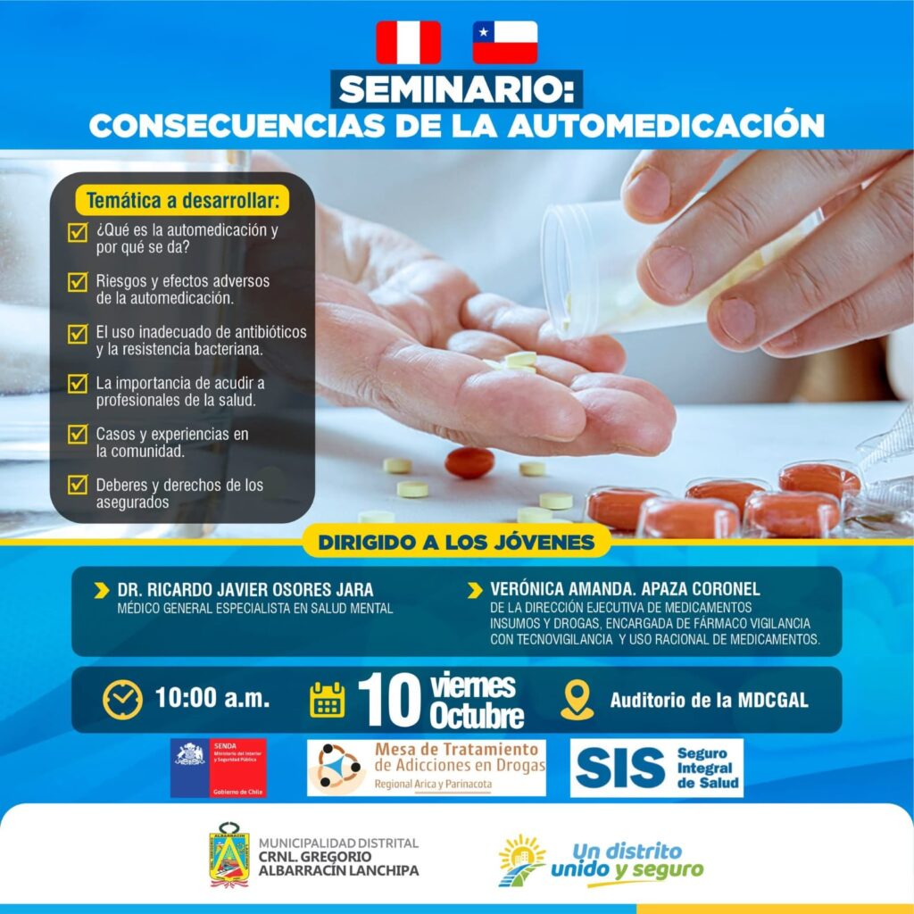 CORFAL participa activamente de Seminario Binacional sobre Automedicación para jóvenes realizado en Perú